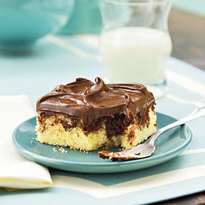 Chocolate marble sheet cake