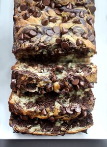 Chocolate marbled banana bread