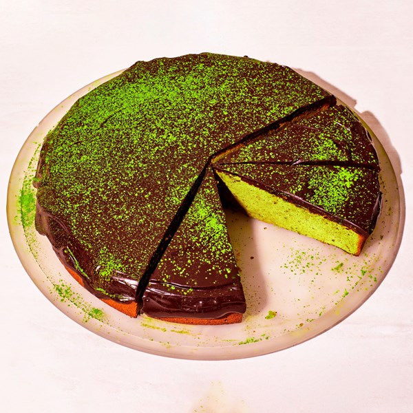 Chocolate-matcha butter mochi cake 