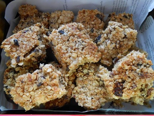 Chocolate mincemeat flapjacks