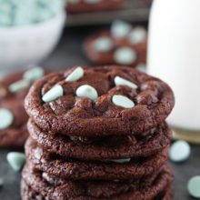 Chocolate mint chip cookies