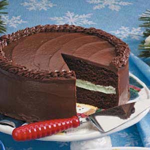 Chocolate mint layer cake