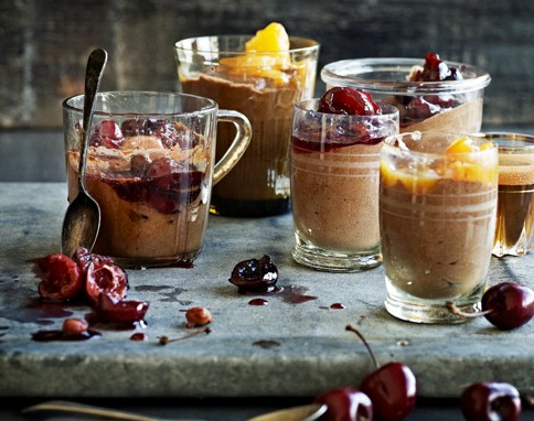 Chocolate mousse & compote