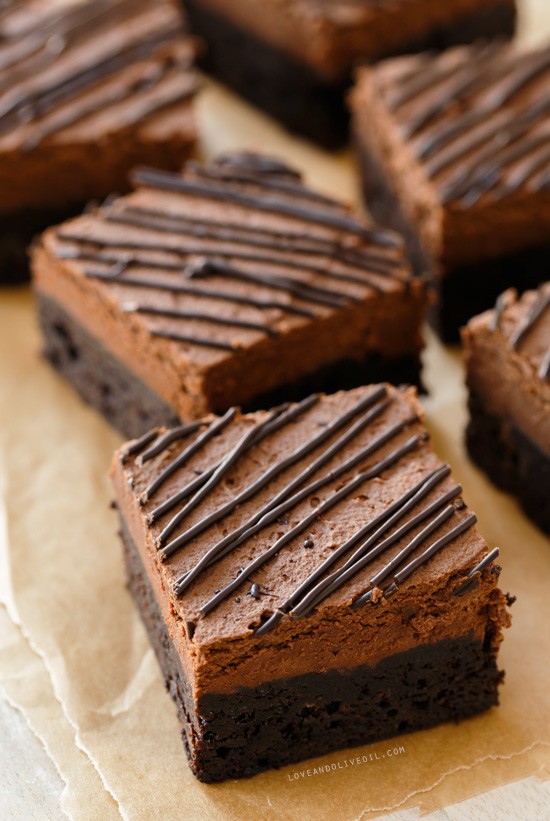Chocolate mousse brownies