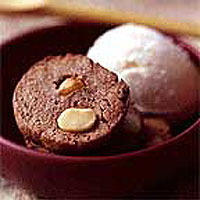 Chocolate, mustard and macadamia cookies