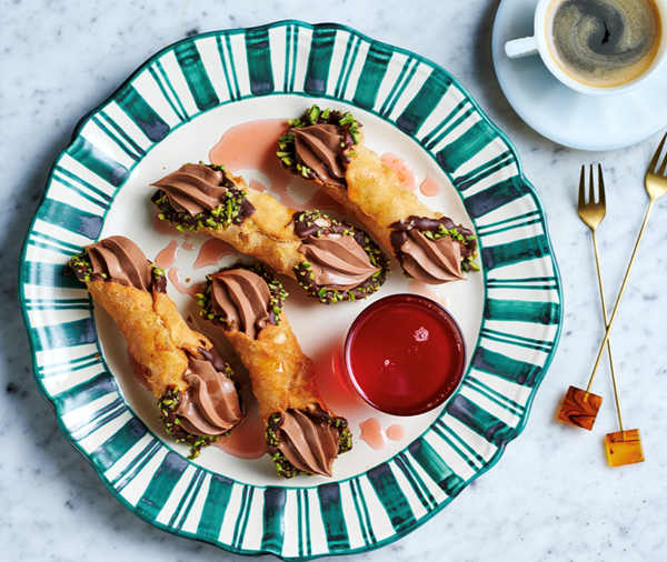 Chocolate Negroni cannoli