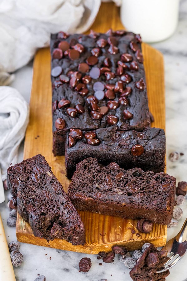 Chocolate oat flour banana bread