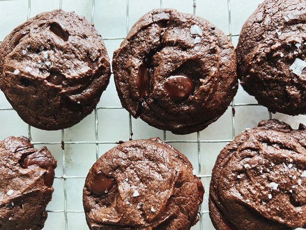 Chocolate olive oil cookies