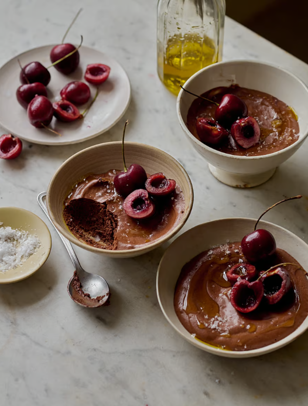 Chocolate olive oil mousse