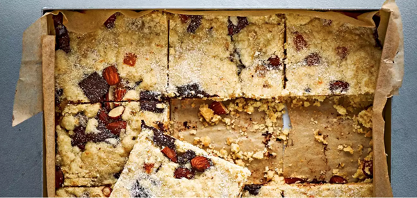 Chocolate, orange and almond shortbreads