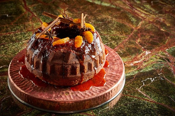  Chocolate, orange and caramel bundt cake