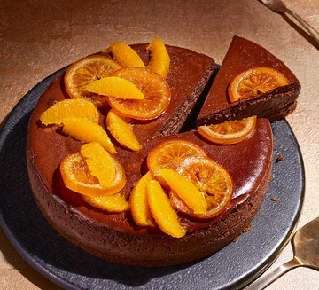 Chocolate orange baked cheesecake