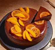 Chocolate orange baked cheesecake