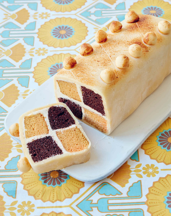 Chocolate orange Battenberg