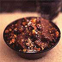 Chocolate orange bread and butter pudding