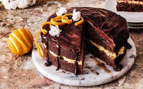 Chocolate-orange cake with marmalade buttercream