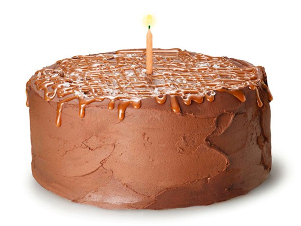Chocolate-orange cake with salted caramel