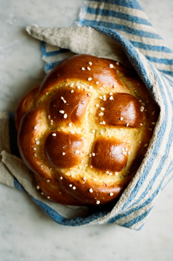 Chocolate-orange challah with saffron