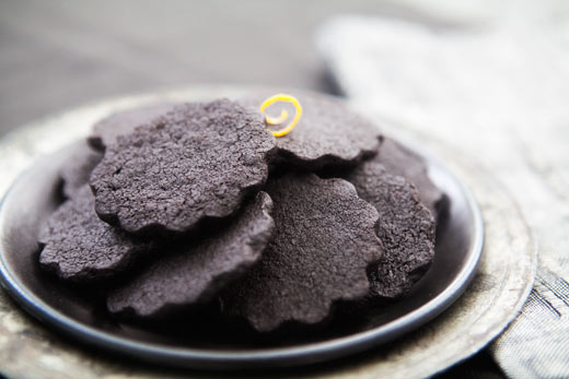 Chocolate orange shortbread cookies