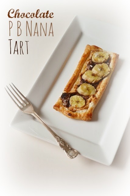 Chocolate p b nana tart