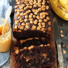 Chocolate peanut butter banana bread