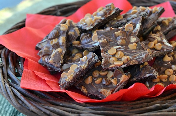 Chocolate-peanut butter bark