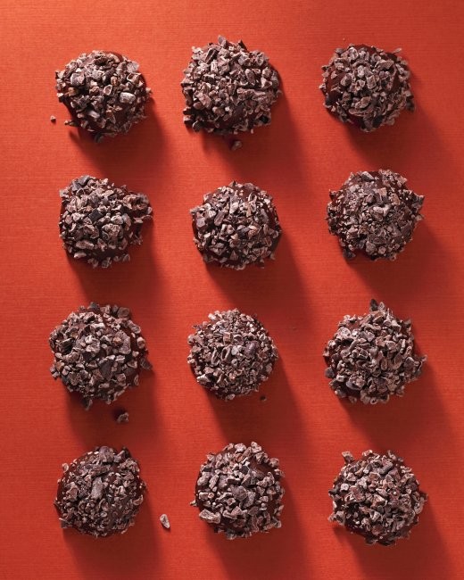 Chocolate peanut-butter hedgehog truffles