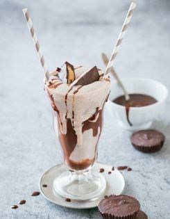 Chocolate peanut butter milkshake
