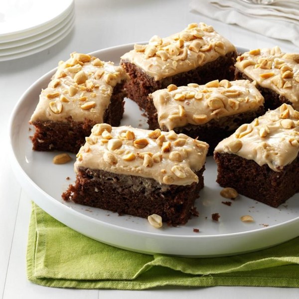 Chocolate-peanut butter sheet cake
