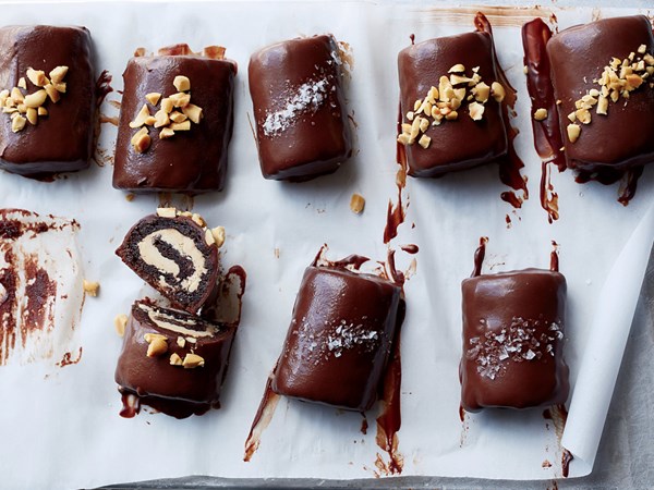 Chocolate-peanut butter Swiss rolls [Tiffany MacIsaac]