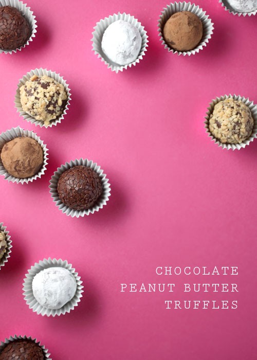 Chocolate peanut butter truffles