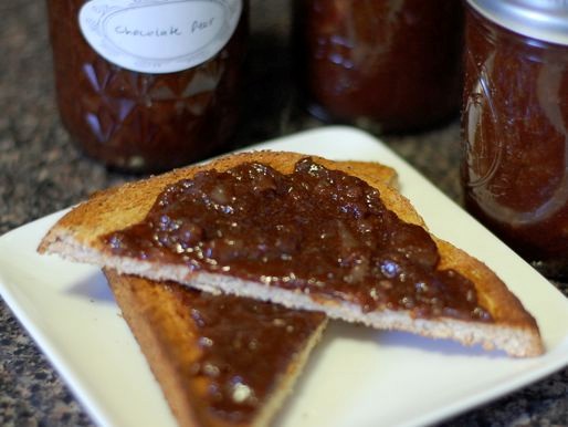 Chocolate pear jam