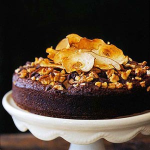 Chocolate-pear spice cake