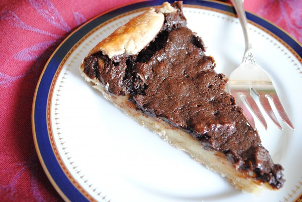 Chocolate-pecan cheesecake galette
