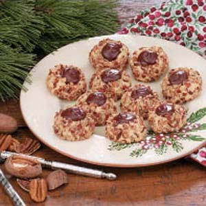 Chocolate pecan thumbprints