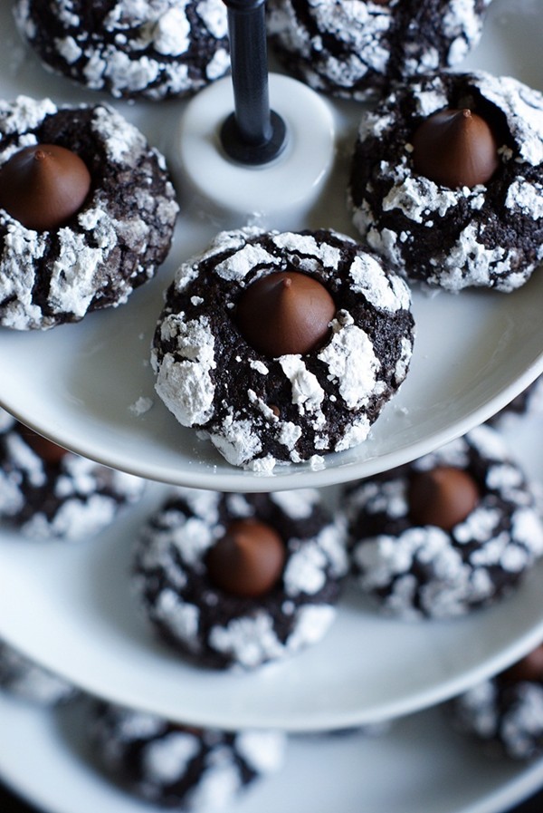 Chocolate peppermint blossoms