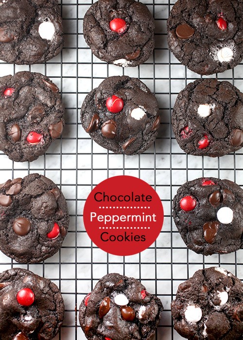 Chocolate peppermint cookies