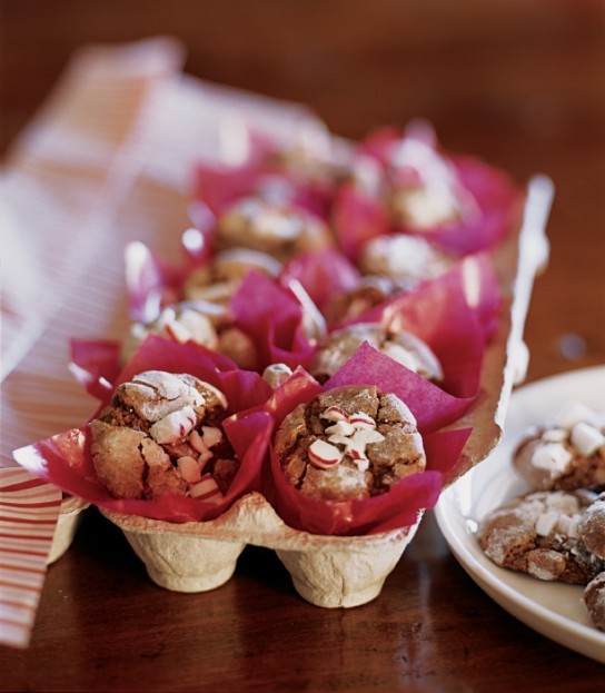 Chocolate-peppermint crinkles