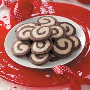 Chocolate peppermint pinwheels