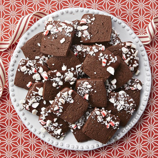 Chocolate-peppermint slice-and-bake cookies