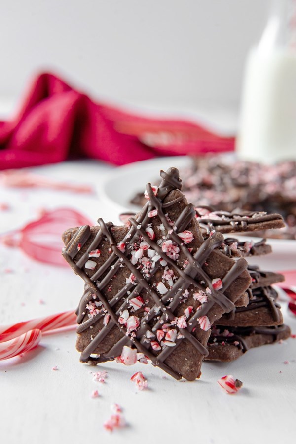 Chocolate-peppermint stars