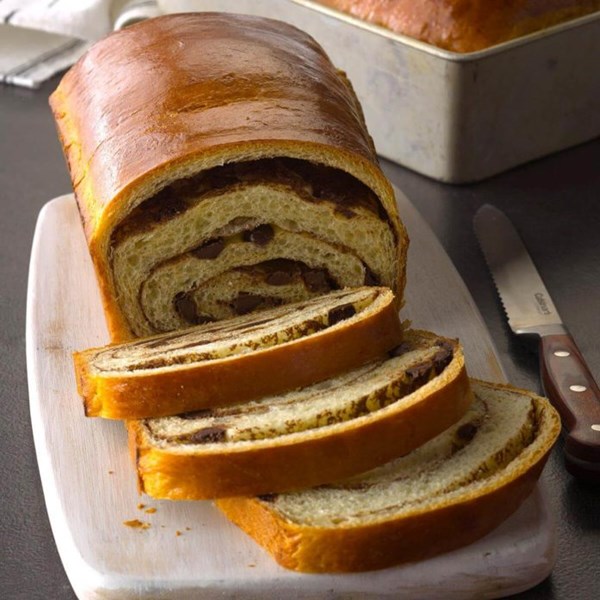 Chocolate pinwheel bread