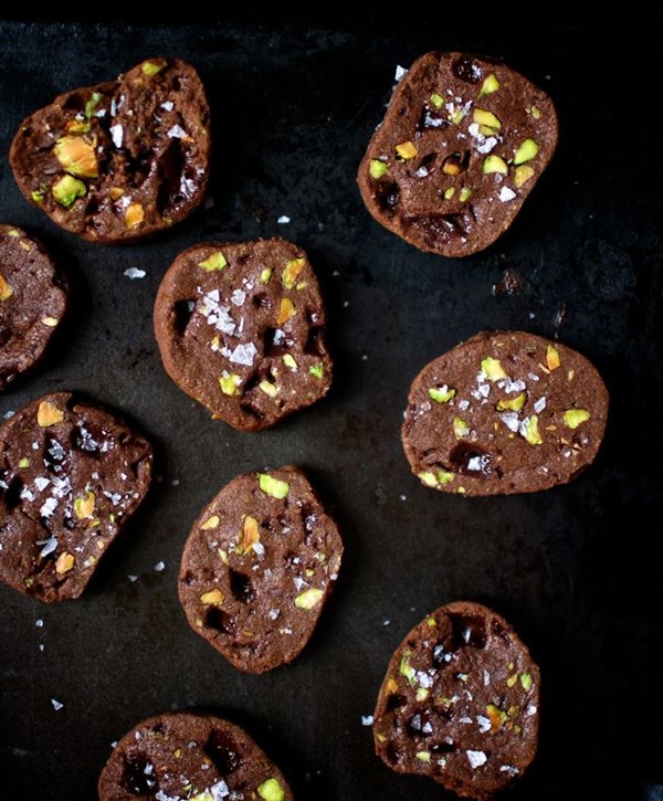 Chocolate-pistachio sablés