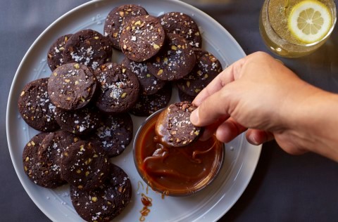 Chocolate pistachio sablés