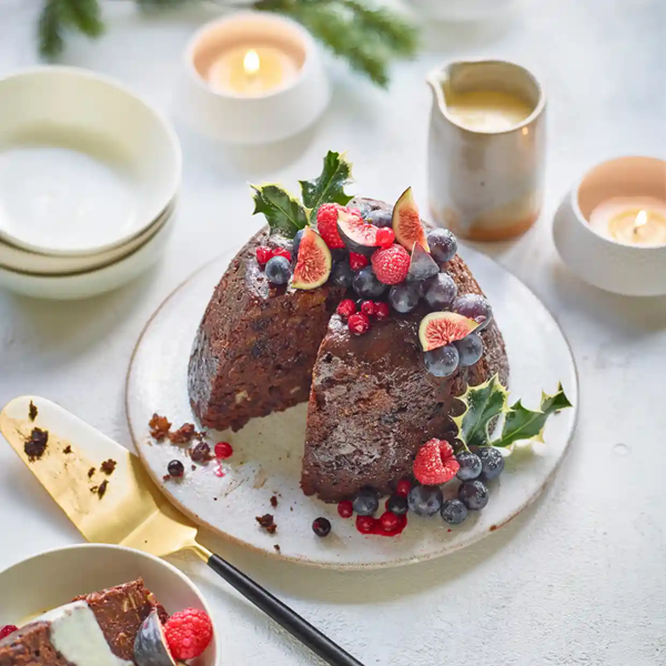 Chocolate plum pudding