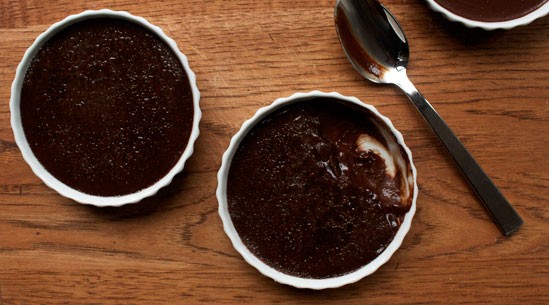 Chocolate pots de crème from Elm in Connecticut