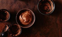 Chocolate pots with orange and cardamom