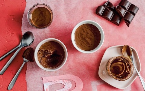 Chocolate pots with orange  and five spice