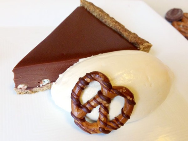 Chocolate pretzel tart