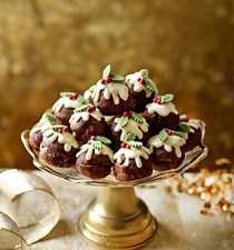 Chocolate profiterole Christmas pudding